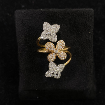 Three Flower Diamond Ring by 