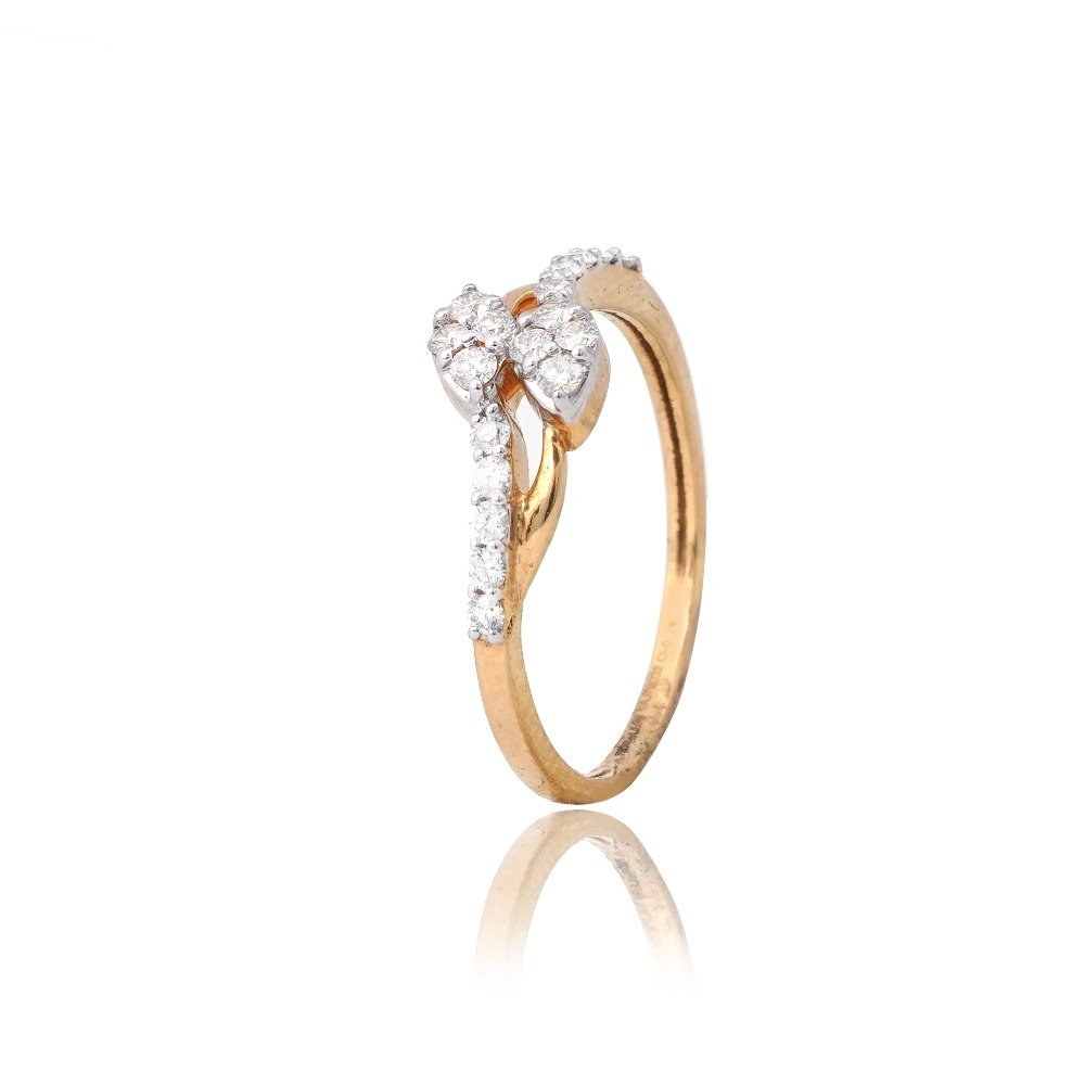 22K Gold Diamond ring For Daily Wear