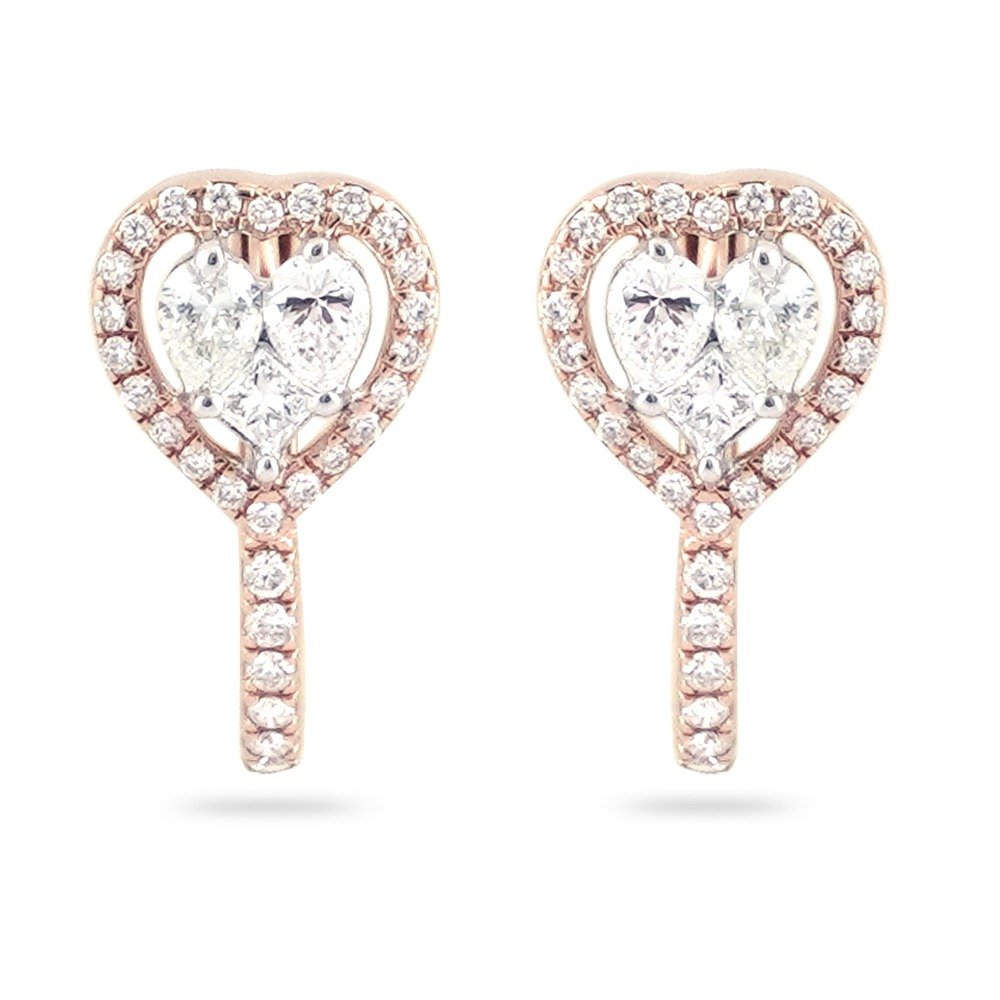 Unique Design Gold Diamond Earring 