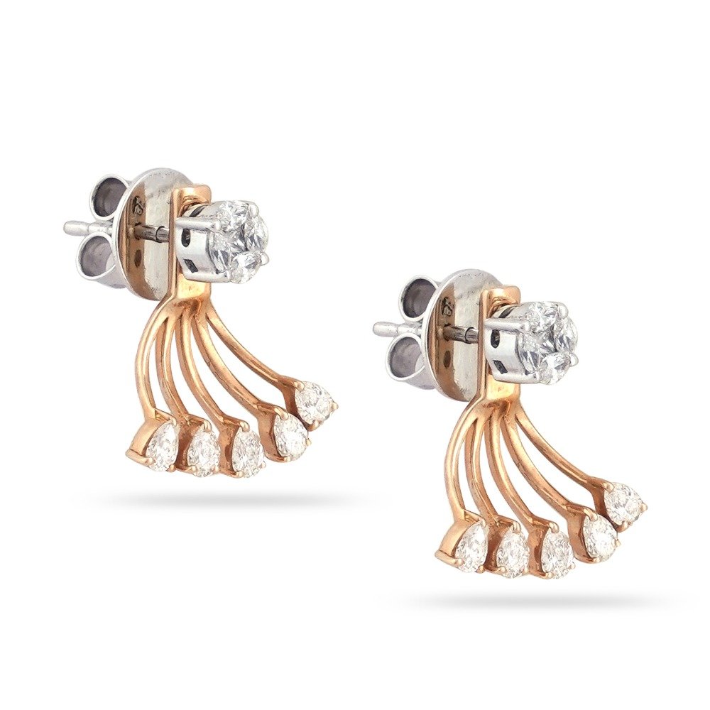 916 Gold Everstylish Design Diamond earring 