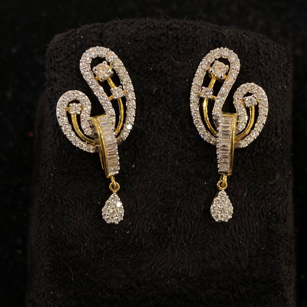 Mix Cut Diamond Earrings