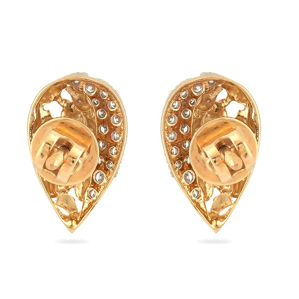 22KT Gold New Exclusive Diamond Desing earring 