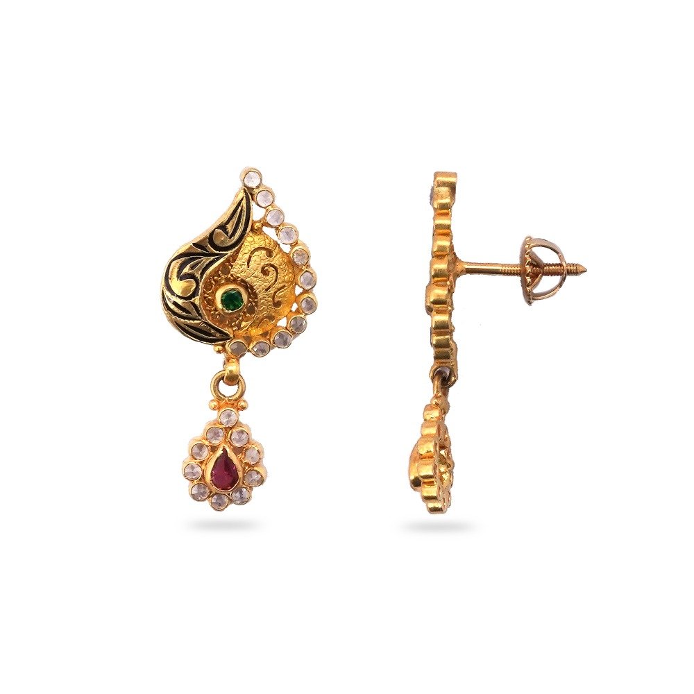 916 Gold Antique Design Pendant Set