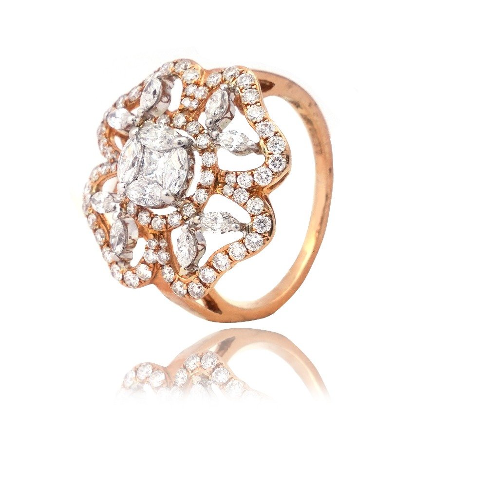 916 Gold Antique Design Diamond Ring 