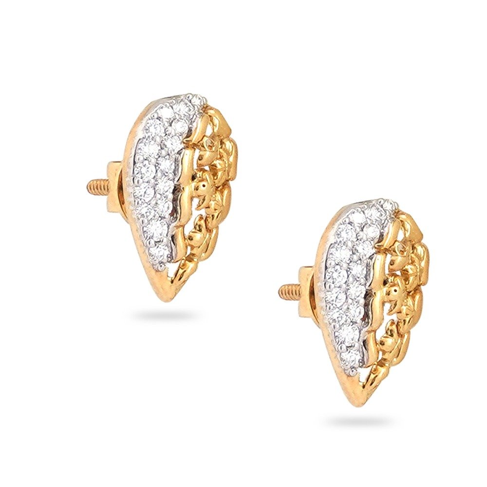 22KT Gold New Exclusive Diamond Desing earring 