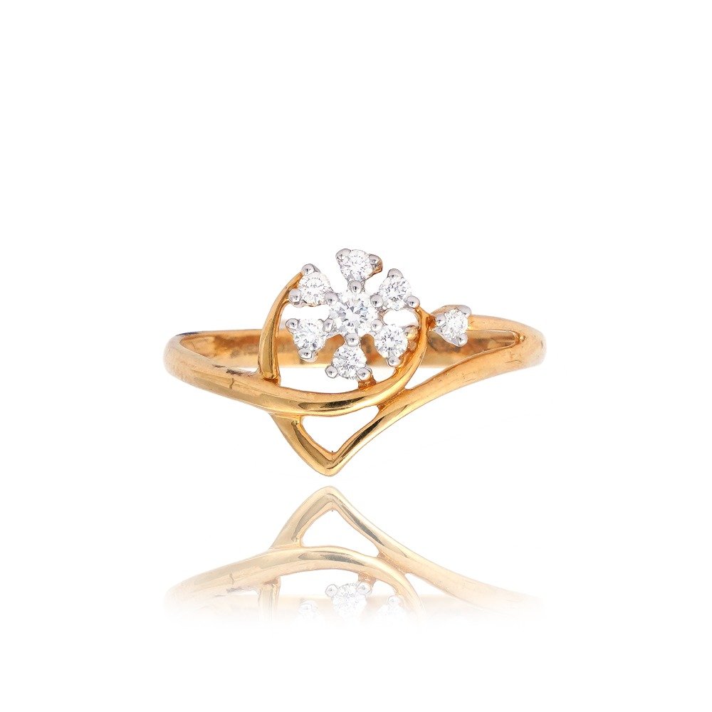 22K Gold Diamond Ring For Women