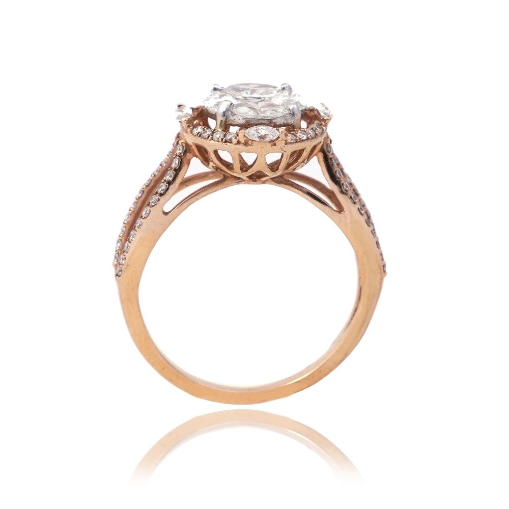 Rose Gold Stylish Diamond Design Ring 