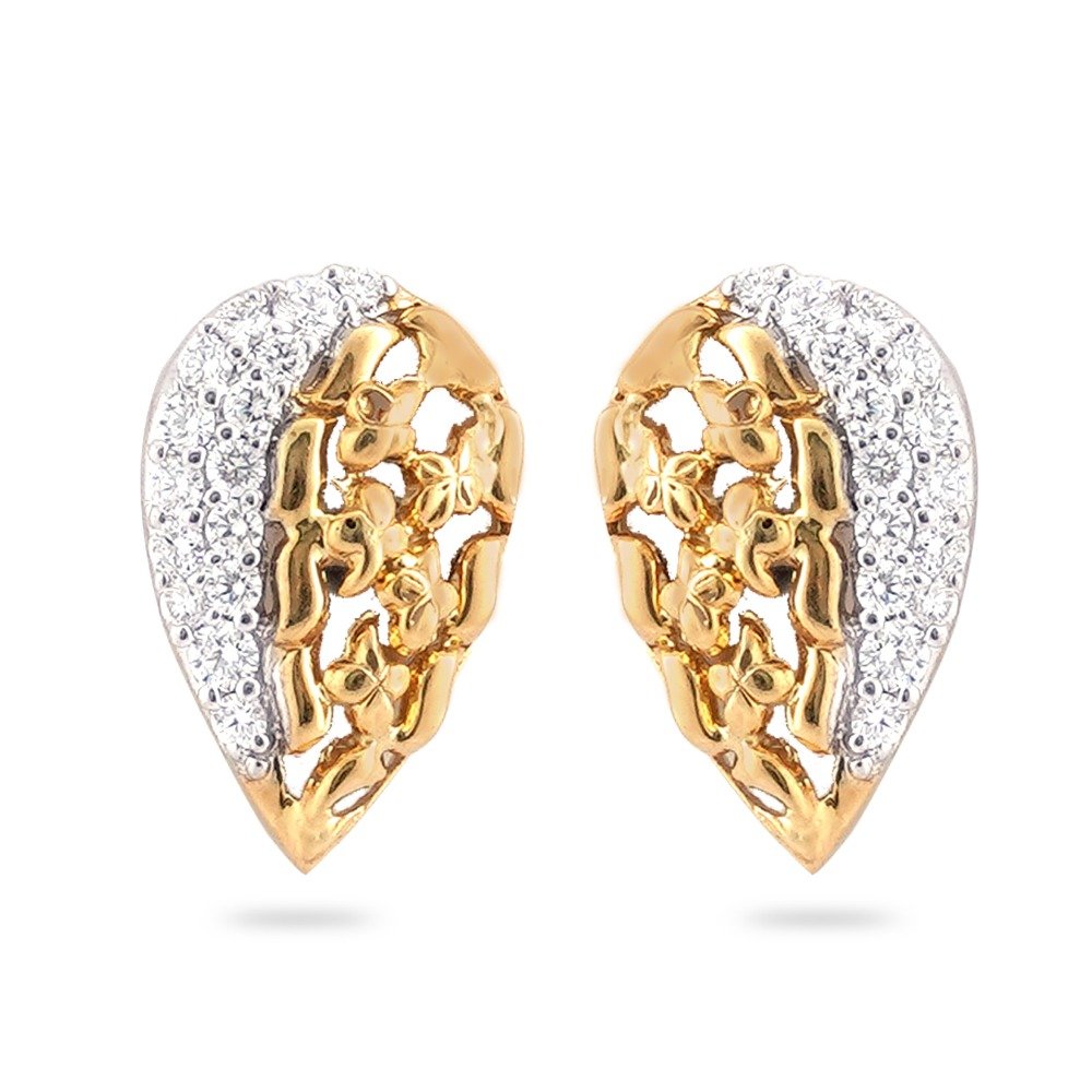 22KT Gold New Exclusive Diamond Desing earring 