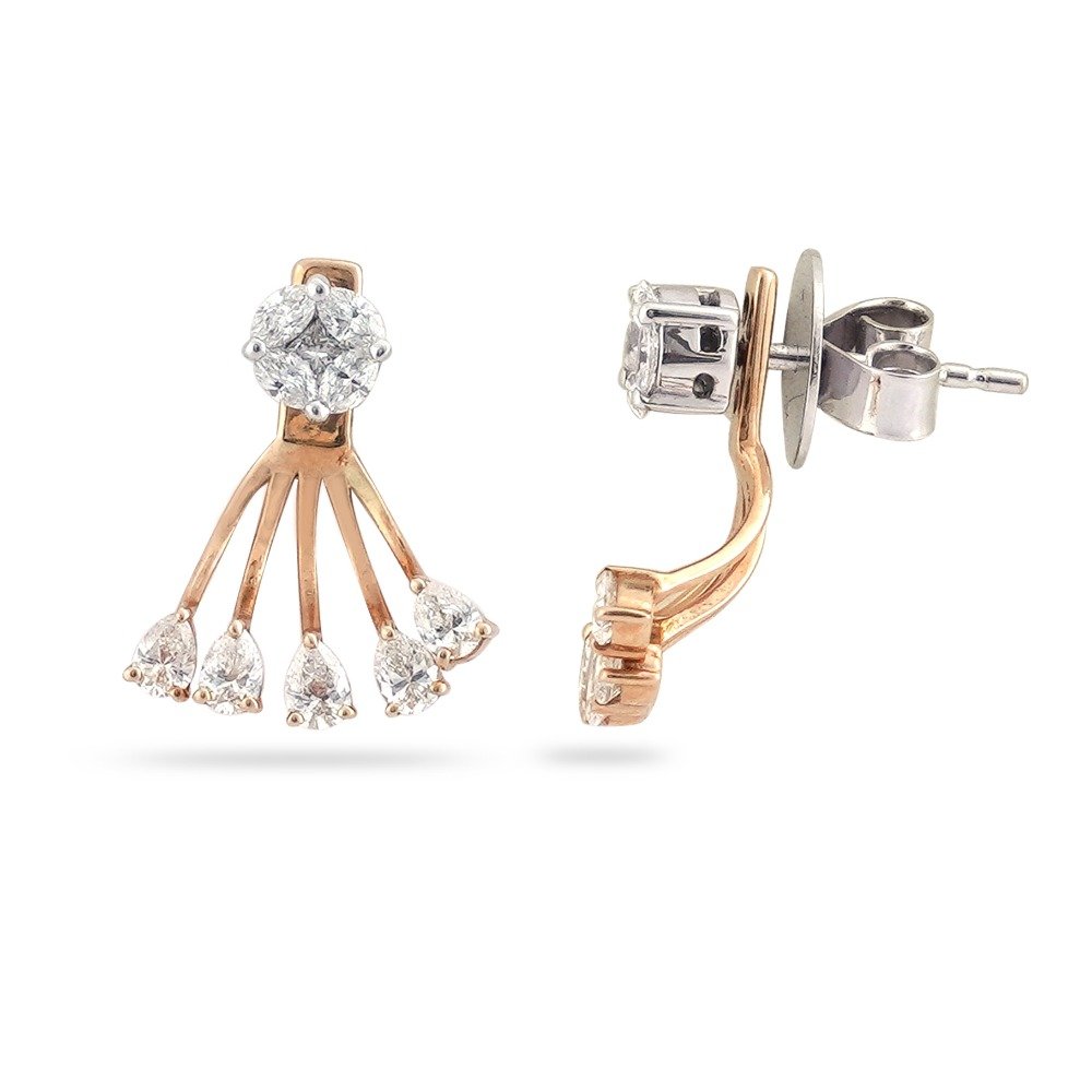 916 Gold Everstylish Design Diamond earring 