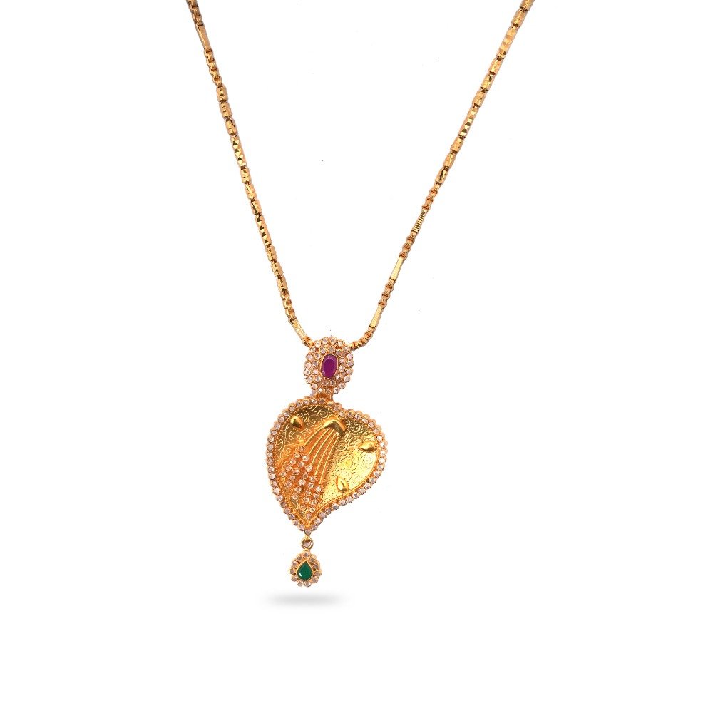 916 Gold Heart Shape Pendant Set