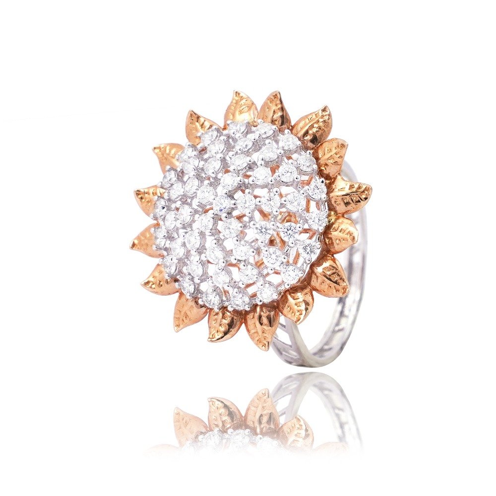 18Kt Rose Gold Diamond Cocktail Ring