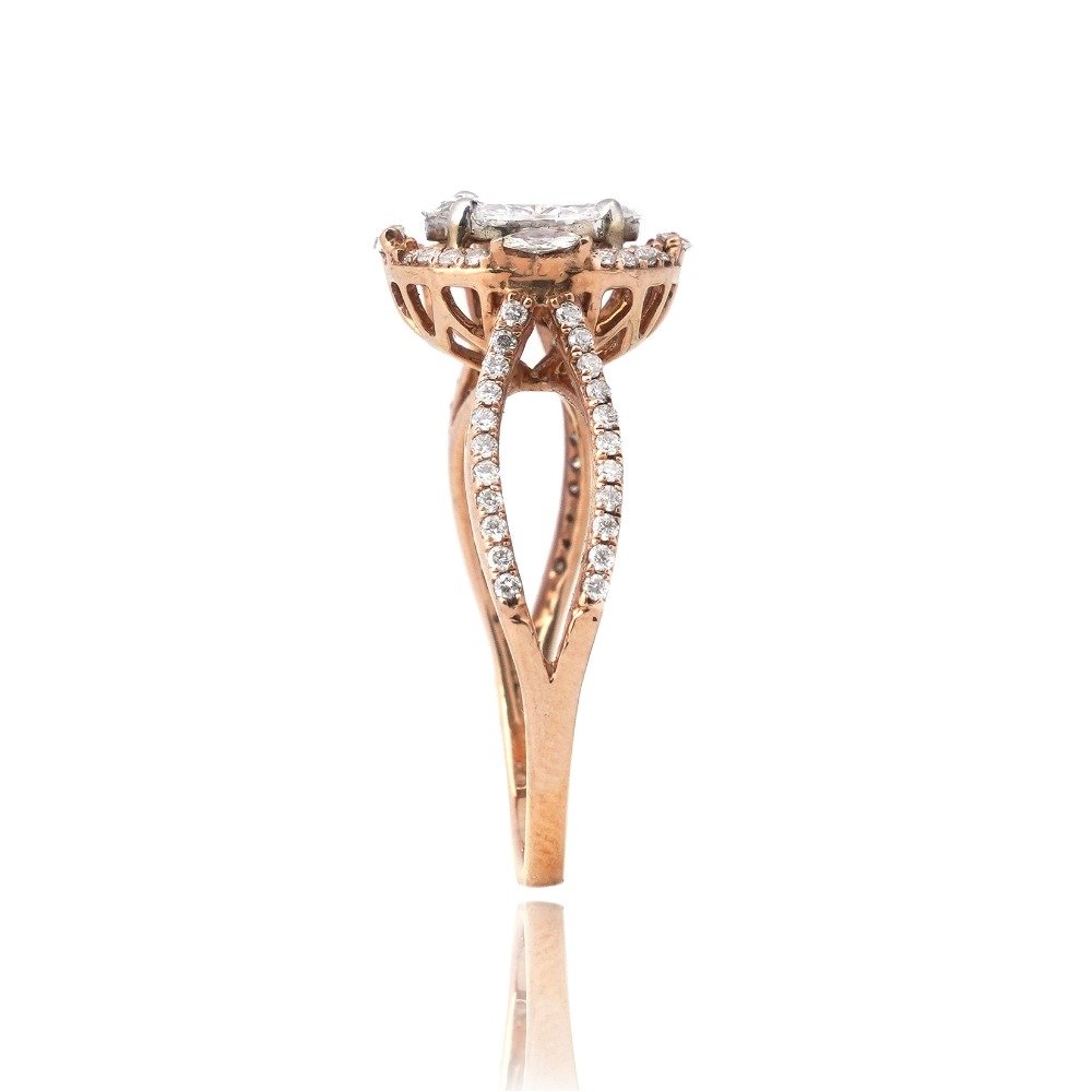 Rose Gold Stylish Diamond Design Ring 